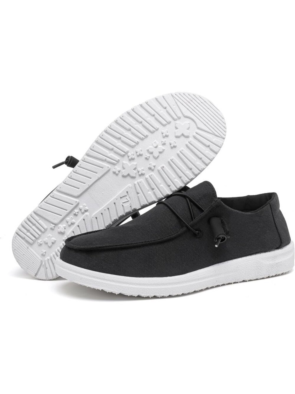 🆕Women's Black Loafers Casual Slip-On Canvas Shoes Breathable Lightweight